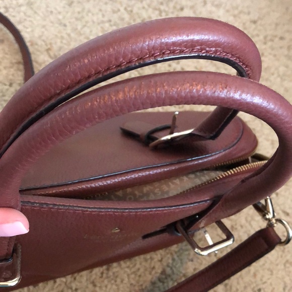 Kate Spade dark brown purse with crossbody strap - Picture 8 of 9